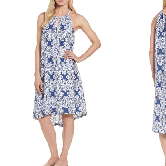 Vineyard Vines 'Mirrored Leaves' Trapeze Dress - Picture 1 of 7